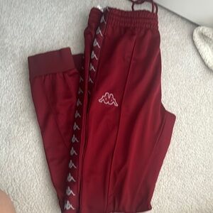 Kappa Red Sweatpants with Iconic Banda Trim